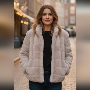 Marc New York Andrew Marc Faux Fur Coat Woman's Sz XL